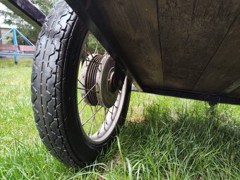 Vozík dvoukolák za motorku, čtyřkolku - kola Jawa - 6
