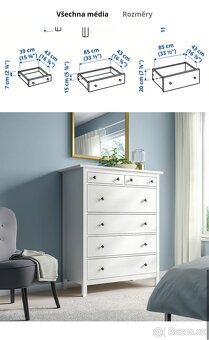 Komoda HEMNES - Šedá, Skvělý stav - 6