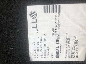 Koberce velur originál VW Passat B6,B7 Top stav - 6