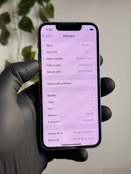 iPhone 13 mini 128GB modrý - 100% baterie - 6