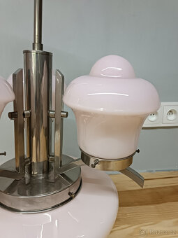 ART DECO LUSTR RŮŽOVÉ STÍNIDLA ZMRZLINA - 6