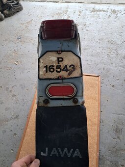 Podsedlový plech na jawa pionýr holubí modř - 6