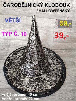 Čarodějnické klobouky - VĚTŠÍ - SLEVA na vše - 6