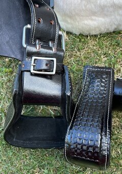 Westernové sedlo 9) černé Basket s úzkou bordurou - 6