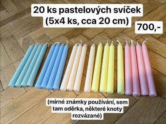 Svatební výzdoba - svíčky pastelové - 6