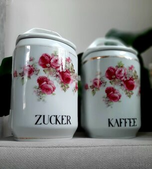 Retro keramické dózy, značené.. - 6