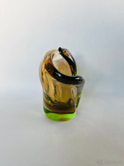 Košík Elegance, uranové hutní sklo, Milena Velíšková - 6