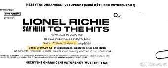 LIONEL RICHIE Say Hello to the Hits Tour sek 102x4 + parking - 6