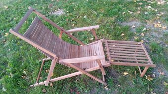 Lehátko dřevěné polohovací - 6