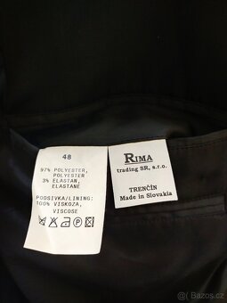 Pánský oblek, sako, kalhoty, velikost 48. Značka RIMA. - 6