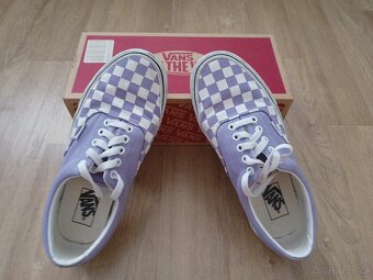 Tenisky Vans Era, dámské, bílá+fialová, na zavazování, vel. - 6