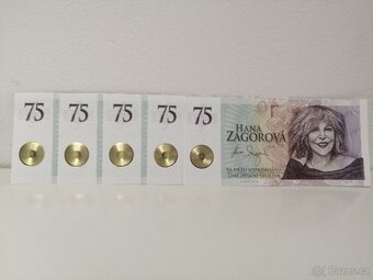 HANKA ZAGOROVÁ - PAMĚTNÍ BANKOVKA - SÉRIE 5 Ks - 6