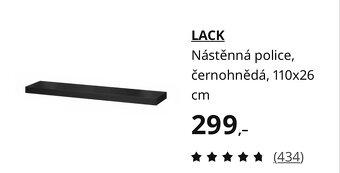 IKEA - postel, policový díl KALAX, police na zeď - 6