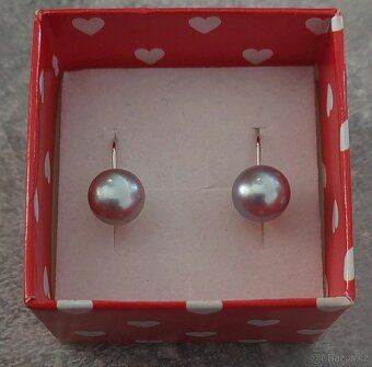 Stříbrné náušnice s pravými perlami – certifikát pravosti - 6