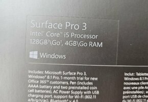 Notebook Microsoft Surface PRO 3 12,3" Intel Core i5 šedý - 6