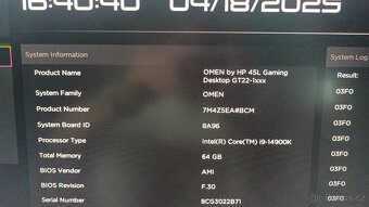 Herní HP Omen RTX 5080, i9 14900K, Z790, 64 DDR5 -3rokzáruka - 6