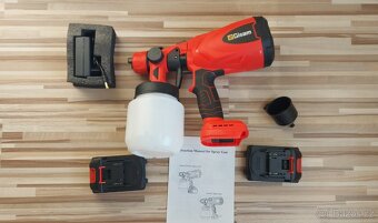 Aku stříkací pistole,pro baterie Makita 18V,2xAku+nabíječka. - 6