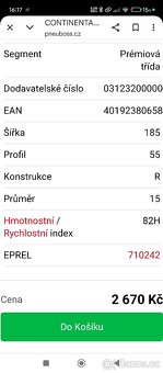 LETNÍ PNEU 185/55/15 - 6
