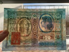 100 K 1912 zoubkovaný kolek UNC - 6