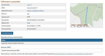 Lesní pozemky 24818 m², spoluvlastnický podíl 5/6, lokalita - 6