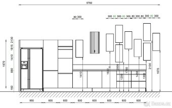 Nová kuchyňská linka Oresi rovná s ostrůvkem, z expozice. - 6