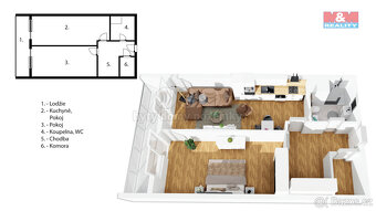 Prodej bytu 2+kk, 54 m², Praha 4 Michle, ul. Psárská - 6
