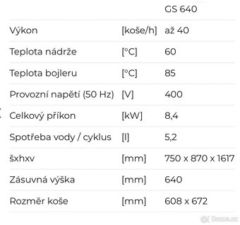 Myčka černého nádobí Winterhalter GS 640 - 6