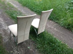 Designové židle semišové, krémová barva - 4 ks - 6