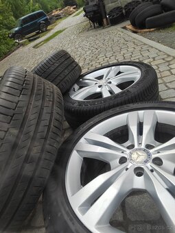 Prodám orig alu 19 Mercedes Benz ML 5x112 ET 56 letní pneu - 6