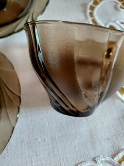 Retro kávová souprava skleněná Vereco France - 6