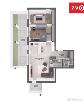 Exkluzivní byt 3+kk s terasou 30 m² a západním výhledem - 6
