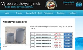 Nástavec komínku plastové jímky 50 cm a poklop - 6