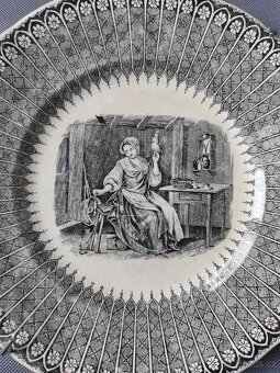 Pár úžasných keramických talířů od Villeroy&Boch (1850-1890) - 6