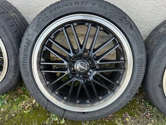 Borbet 5x112 17" zánovní letní prémiové 225/45/17 - 6