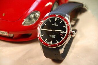 Titoni model Seascoper black - red, orig. hodinky, stav NOVÉ - 6