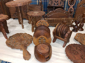 Indické dřevo dekorace 39ks_1980 - 1985 zachovalý stav - 6