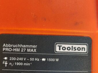 Prodám VELKÉ bourací kladivo Toolson PRO-HM 27 MAX -32 J... - 6