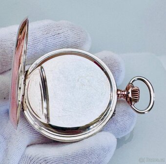 NÁDHERNÉ CELO STŘÍBRNÉ PÁNSKÉ KAPESNÍ HODINKY IWC SCHAFFHAUS - 6