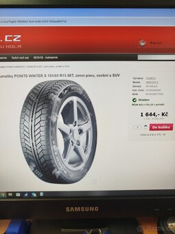 Opel 100x4 R15 sada ALU kol včetně Tmps - 6