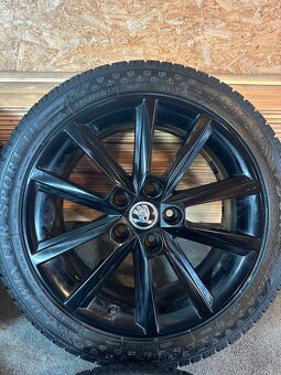 ALU Kola ŠKODA 5x112 R17 Černé TERON Zimní Pneu 225/45/17 - 6