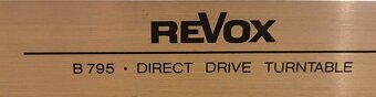 LEGENDÁRNÍ TANGENCIÁLNI GRAMOFON REVOX B795 (ROK 1979) QUART - 6