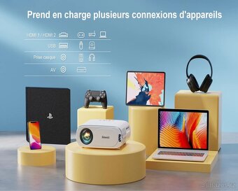 Jimveo E30 1080P Full HD Projector with WiFi Bluetooth - 6