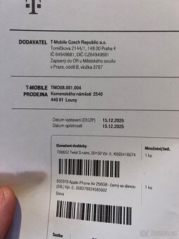 Apple iPhone Air 256GB černý NOVÝ V ZÁRUCE - 6