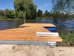 Plovoucí kotevní molo 3x2 metry s lávkou - 6