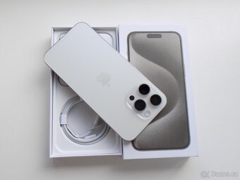 APPLE iPhone 15 Pro MAX 256GB Bílý Titan - ZÁRUKA-TOP STAV - 6