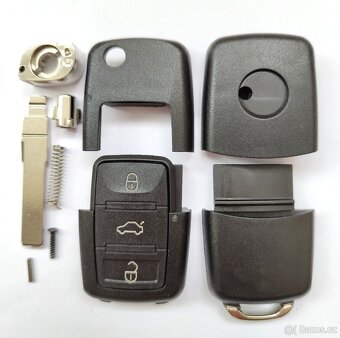 Klíč Škoda Volkswagen Seat 2 / 3 tlačítka.  Cena za 1 kus = - 6