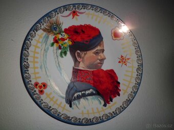 Ručně malovaný obraz na talíři. - 6