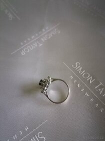 Zlatý luxusní prsten s diamanty 0,50ct a safírem 0,80ct - 6