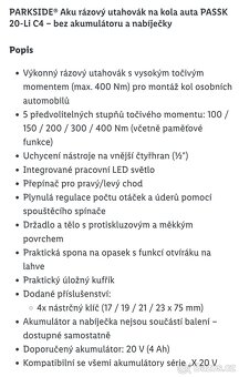 Aku ráz utahovák Parkside nový - 6