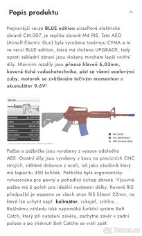Airsoft CM.007 M4 RIS celokov BLUE Edition CYMA - 6